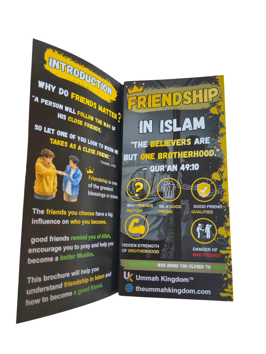 Friendship in Islam trifold brochure open spread