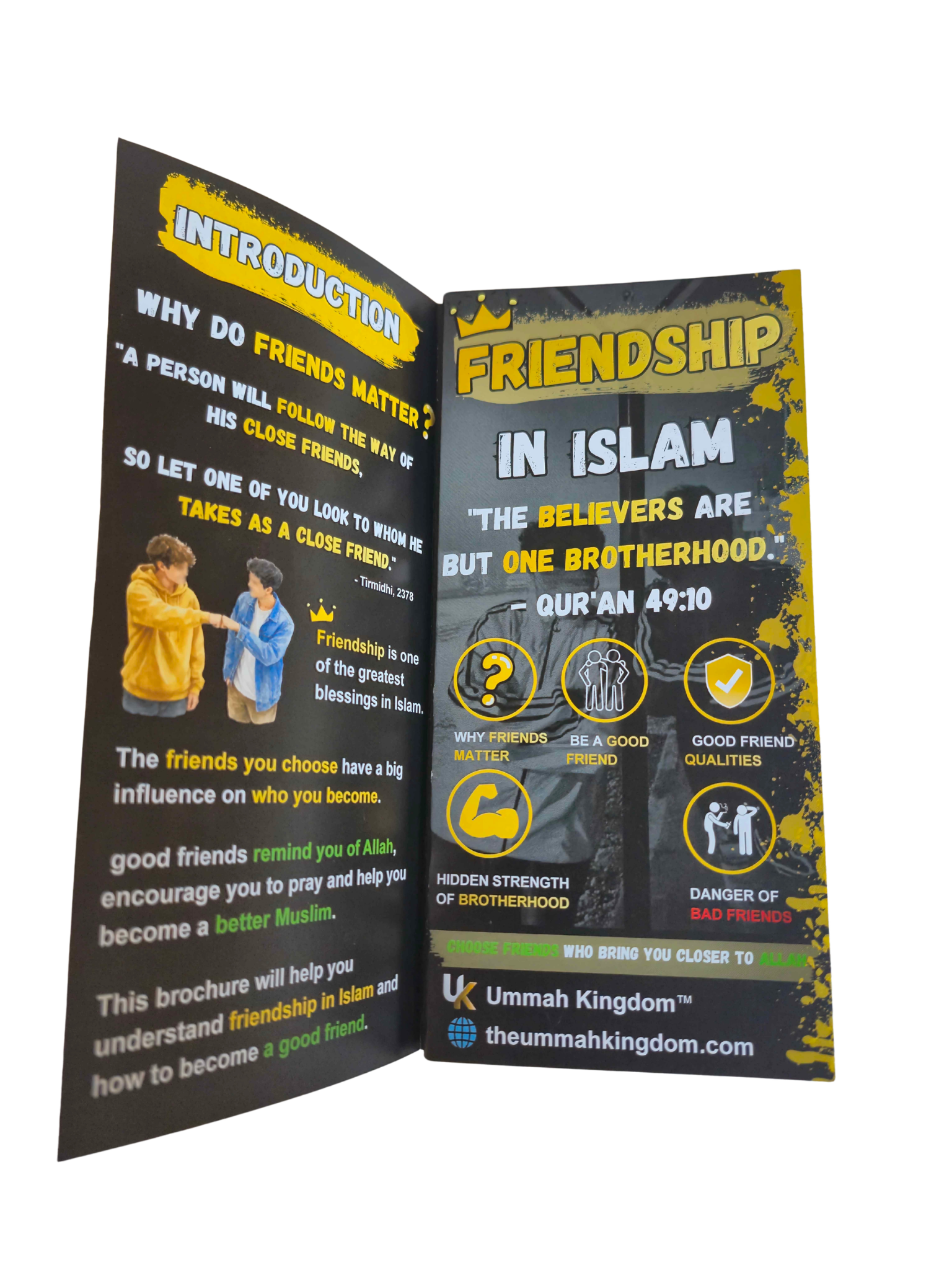 Friendship in Islam trifold brochure open spread