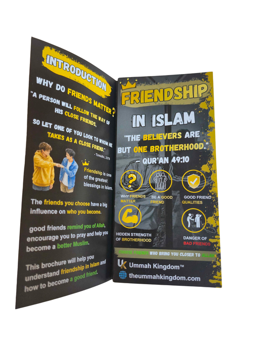 Friendship in Islam trifold brochure open spread
